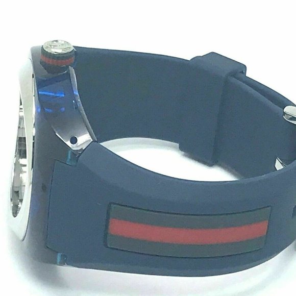GUCCI SYNC YA137104 Blue Rubber Band Men's Watch - Picture 8 of 8